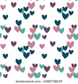 Seamless heart vector, heart background, background pattern, ornament vector, Valentine's day pattern, heart shape vector, heart pattern seamless, vector design, ornamental pattern