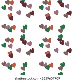 Vetor de coração sem emenda, padrão de fundo, fundo de vetor, projeto de fundo, símbolo de amor, fundo abstrato, padrão de coração bonito, padrão ornamental, dia dos namorados, vetor de ornamento