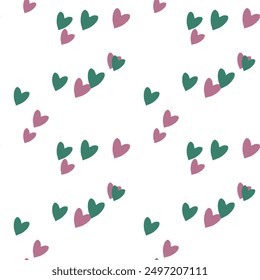 Seamless heart vector, heart background vector, heart shape, heart symbol, pattern background, seamless pattern vector, ornament pattern, Valentine's day, abstract background