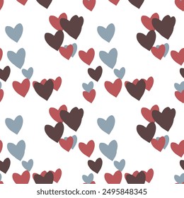 Seamless heart vector, heart background vector, simple heart pattern, love symbol, pattern vector, abstract background, cute heart pattern, ornament pattern, seamless wallpaper