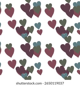 Seamless heart vector, background vector, seamless wallpaper, cute heart pattern, seamless background, Valentine's day, ornamental pattern, background design, abstract background