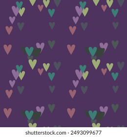 Seamless heart vector, cute heart pattern, I love you symbol, Valentine's day pattern, backgrounds and textures, heart background, pattern background, love heart vector, vector background