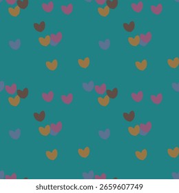Vetor de coração sem emenda, design de vetor, vetor de ornamento, fundo de padrão, textura de fundo, símbolo de amor, padrão sem emenda, fundo de coração, dia dos namorados, fundo abstrato