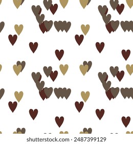 Seamless heart vector, ornament vector, seamless pattern vector, love heart vector, Valentine's day, heart background pattern, cute heart pattern, ornament pattern, background texture