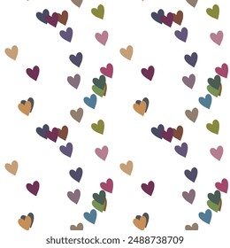 Vector de corazón sin costura, patrón de adorno, Formas de Vector, Fondo de pantalla sin costura, día de San Valentín, Vector de fondo, patrón de fondo, Vector de adorno, lindo patrón de corazón, fondo de corazón