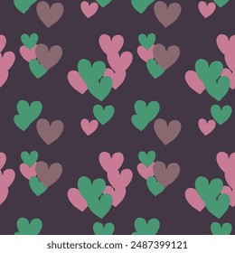 Seamless heart vector, heart pattern seamless, vector abstract, vector design, Valentine's day pattern, vector shapes, seamless wallpaper, heart background, ornamental pattern