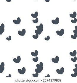 Seamless heart vector, pattern vector, I love you symbol, seamless texture, seamless wallpaper, vector shapes, vector backgrounds, Valentine's day, heart shape, ornamental pattern
