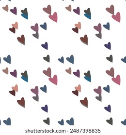 Vector de corazón sin costura, día de San Valentín, diseño de fondo, abstracto de Vector, Vector de corazón de amor, Vector de patrón de corazón, patrón sin costuras, patrón ornamental, fondo sin costuras
