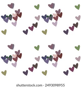 Seamless heart vector, Valentine's day pattern, heart pattern seamless, pattern design, ornament pattern, vector shapes, heart shape, vector abstract, seamless wallpaper, I love you symbol