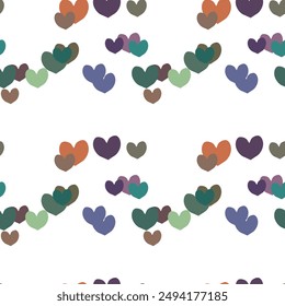 Nahtlose Herz-Vektorgrafik, Valentinstag-Muster, Herzform, Hintergrund-Textur, Ornament-Muster, Vektorgrafik-Formen, Herzmuster-Hintergrund, Vektorgrafik abstrakt, nahtloser Hintergrund