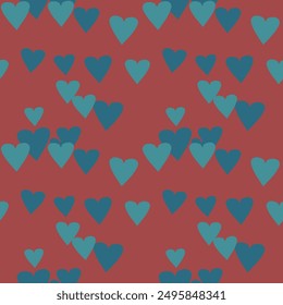 Seamless heart vector, Valentine's day, heart pattern, heart background vector, ornaments vector, ornament pattern, background design, pattern design, seamless texture, vector abstract