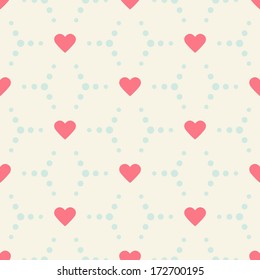 Seamless heart  wedding  pattern