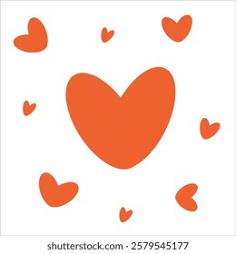 seamless hearts background. love hearts on white