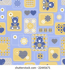 Seamless from hearts and bears(can be repeated and scaled in any size)