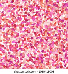 Seamless hearts confetti pattern. repeating texture. Valentine template background. Just drop to swatches and enjoy! EPS 10 vector file