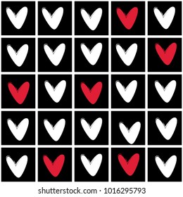 Seamless hearts. Design element for wallpapers, web site background, baby shower or wedding invitation, birthday or Valentines Day card, scrapbooking, fabric print etc.