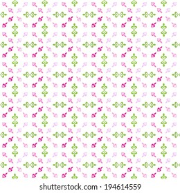 Seamless hearts ornament pattern vector background