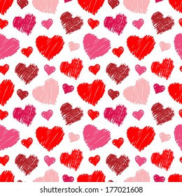 Seamless hearts pattern