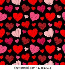 Seamless hearts pattern