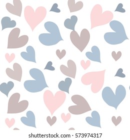 Watercolor Hearts Seamless Background Pink Watercolor Stock Vector ...