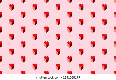 Seamless hearts pattern. Ready template for design, postcards, print, poster, party, Valentine's day, vintage textile, Vector, Art, wallpaper, background.