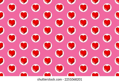 Seamless hearts pattern. Ready template for design, postcards, print, poster, party, Valentine's day, vintage textile, Vector, Art, wallpaper, background.