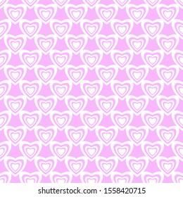 Seamless hearts pattern for Valentine's card, fabric design, website wallpapeк, wrapping paper and other backgrounds. Vector art.