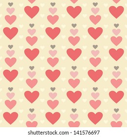 Seamless hearts pattern for Valentine's day