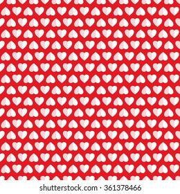 Seamless hearts Pattern. Valentines day red background. Abstract Background. Chains of hearts. 14 February love seamless pattern. Garlands of hearts. Grid. Geometric Pattern. Vector Regular Texture