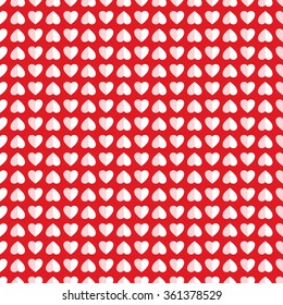 Seamless hearts Pattern. Valentines day red background. Abstract Background. Chains of hearts. 14 February love seamless pattern. Garlands of hearts. Grid. Geometric Pattern. Vector Regular Texture