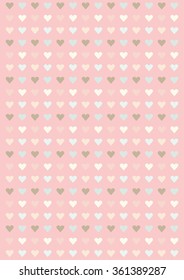 Seamless hearts Pattern. Valentines day pink background. Eps10. Vector illustration