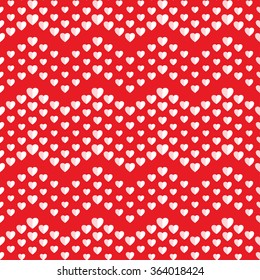Seamless hearts Pattern. Valentines day red background. Abstract Background. Chains of hearts. 14 February love seamless pattern. Garlands of hearts. Grid. Geometric Pattern. Vector Regular Texture