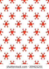 Seamless hearts pattern, vector background