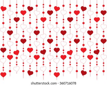 Seamless hearts pattern and Vector illustration for Valentine's day