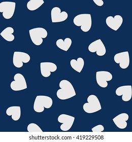 Seamless hearts pattern. Vector repeating texture.