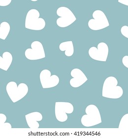 Seamless hearts pattern. Vector repeating texture.
