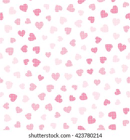Seamless hearts pattern. Vector repeating texture.