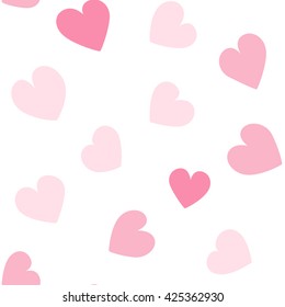 Seamless hearts pattern. Vector repeating texture.