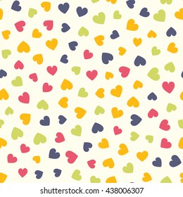Seamless hearts pattern. Vector repeating texture.