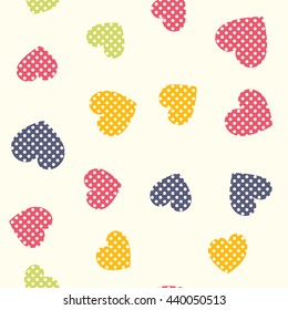 Seamless hearts pattern. Vector repeating texture.