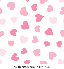 Seamless hearts pattern. Vector repeating texture.