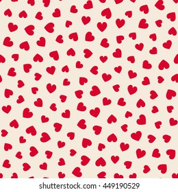 Seamless hearts pattern. Vector repeating texture.