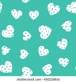 Seamless hearts pattern. Vector repeating texture.