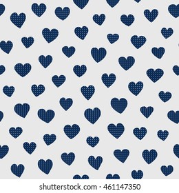 Seamless hearts pattern. Vector repeating texture.