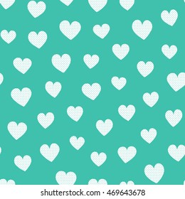 Seamless hearts pattern. Vector repeating texture.