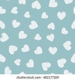 Seamless hearts pattern. Vector repeating texture. Perfect for printing on fabric or paper.