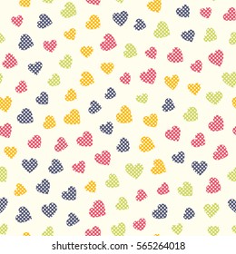 Seamless hearts pattern. Vector repeating texture. Perfect for printing on fabric or paper.