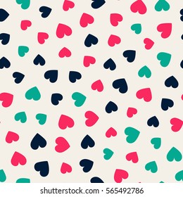 Seamless hearts pattern. Vector repeating texture.