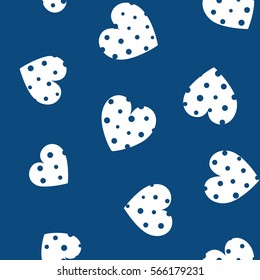 Seamless hearts pattern. Vector repeating texture.