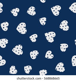 Seamless hearts pattern. Vector repeating texture. Perfect for printing on fabric or paper.